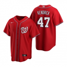 Men's Nike Washington Nationals #47 Howie Kendrick Red Alternate Stitched Baseball Jersey
