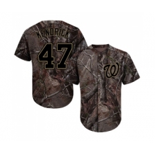 Youth Washington Nationals #47 Howie Kendrick Authentic Camo Realtree Collection Flex Base Baseball Jersey