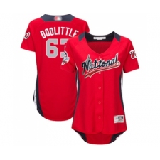 Women's Washington Nationals #63 Sean Doolittle Game Red National League 2018 Baseball All-Star Baseball Jersey