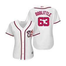 Women's Washington Nationals #63 Sean Doolittle Replica White Home Cool Base Baseball Jersey