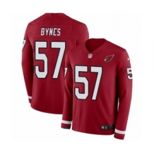 Youth Nike Arizona Cardinals #57 Josh Bynes Limited Red Therma Long Sleeve NFL Jersey