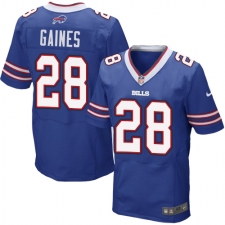 Men's Nike Buffalo Bills #28 E.J. Gaines Elite Royal Blue Team Color NFL Jersey