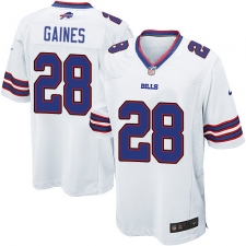 Men's Nike Buffalo Bills #28 E.J. Gaines Game White NFL Jersey