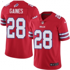 Men's Nike Buffalo Bills #28 E.J. Gaines Limited Red Rush Vapor Untouchable NFL Jersey