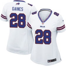 Women's Nike Buffalo Bills #28 E.J. Gaines Game White NFL Jersey