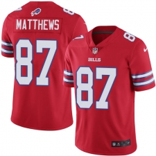 Men's Nike Buffalo Bills #87 Jordan Matthews Elite Red Rush Vapor Untouchable NFL Jersey