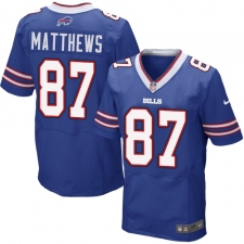 Men's Nike Buffalo Bills #87 Jordan Matthews Elite Royal Blue Team Color NFL Jersey