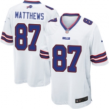 Men's Nike Buffalo Bills #87 Jordan Matthews Game White NFL Jersey