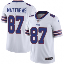 Men's Nike Buffalo Bills #87 Jordan Matthews White Vapor Untouchable Limited Player NFL Jersey
