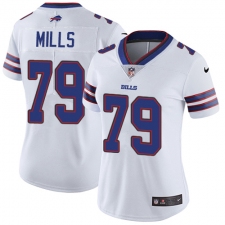 Women's Nike Buffalo Bills #79 Jordan Mills White Vapor Untouchable Elite Player NFL Jersey