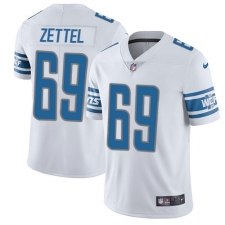 Men's Nike Detroit Lions #69 Anthony Zettel White Vapor Untouchable Limited Player NFL Jersey