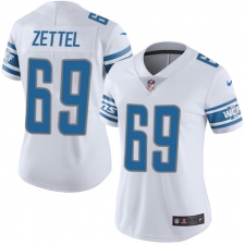 Women's Nike Detroit Lions #69 Anthony Zettel White Vapor Untouchable Limited Player NFL Jersey