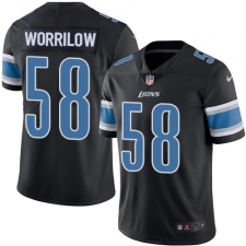Men's Nike Detroit Lions #55 Paul Worrilow Limited Black Rush Vapor Untouchable NFL Jersey