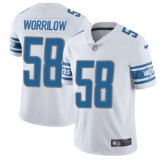 Men's Nike Detroit Lions #58 Paul Worrilow White Vapor Untouchable Limited Player NFL Jersey