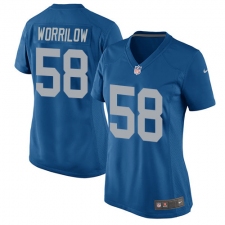 Women's Nike Detroit Lions #58 Paul Worrilow Game Blue Alternate NFL Jersey