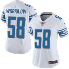 Women's Nike Detroit Lions #58 Paul Worrilow White Vapor Untouchable Limited Player NFL Jersey