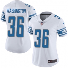 Women's Nike Detroit Lions #36 Dwayne Washington White Vapor Untouchable Limited Player NFL Jersey