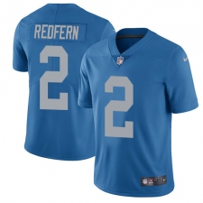 Men's Nike Detroit Lions #2 Kasey Redfern Elite Blue Alternate NFL Jersey