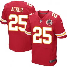 Men's Nike Kansas City Chiefs #25 Kenneth Acker Red Team Color Vapor Untouchable Elite Player NFL Jersey