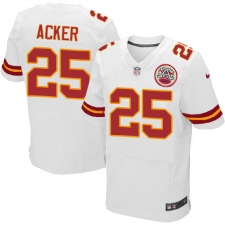 Men's Nike Kansas City Chiefs #25 Kenneth Acker White Vapor Untouchable Elite Player NFL Jersey