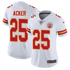 Women's Nike Kansas City Chiefs #25 Kenneth Acker White Vapor Untouchable Elite Player NFL Jersey