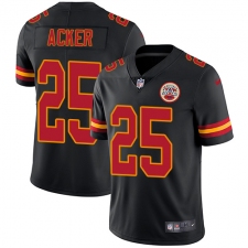 Youth Nike Kansas City Chiefs #27 Kenneth Acker Limited Black Rush Vapor Untouchable NFL Jersey