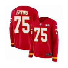 Women's Nike Kansas City Chiefs #75 Cameron Erving Limited Red Therma Long Sleeve NFL Jersey