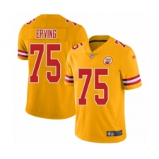 Youth Kansas City Chiefs #75 Cameron Erving Limited Gold Inverted Legend Football Jersey