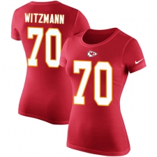NFL Women's Nike Kansas City Chiefs #70 Bryan Witzmann Red Rush Pride Name & Number T-Shirt