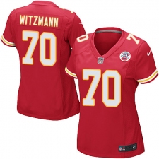 Women's Nike Kansas City Chiefs #70 Bryan Witzmann Game Red Team Color NFL Jersey
