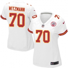 Women's Nike Kansas City Chiefs #70 Bryan Witzmann Game White NFL Jersey