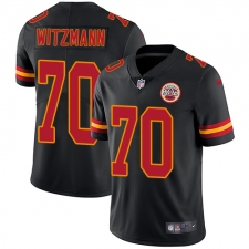 Youth Nike Kansas City Chiefs #70 Bryan Witzmann Limited Black Rush Vapor Untouchable NFL Jersey