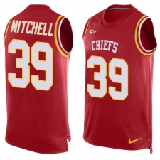 Men's Nike Kansas City Chiefs #39 Terrance Mitchell Limited Red Player Name & Number Tank Top NFL Jersey