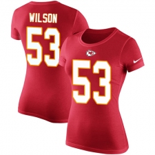 NFL Women's Nike Kansas City Chiefs #53 Ramik Wilson Red Rush Pride Name & Number T-Shirt