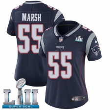 Women's Nike New England Patriots #55 Cassius Marsh Navy Blue Team Color Vapor Untouchable Limited Player Super Bowl LII NFL Jersey