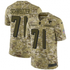 Men's Nike Atlanta Falcons #71 Wes Schweitzer Limited Camo 2018 Salute to Service NFL Jersey