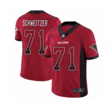 Men's Nike Atlanta Falcons #71 Wes Schweitzer Limited Red Rush Drift Fashion NFL Jersey
