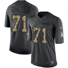 Youth Nike Atlanta Falcons #71 Wes Schweitzer Limited Black 2016 Salute to Service NFL Jersey