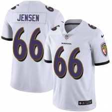 Youth Nike Baltimore Ravens #66 Ryan Jensen White Vapor Untouchable Elite Player NFL Jersey