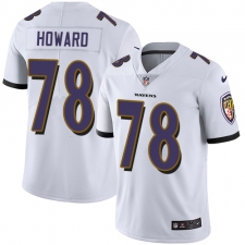 Men's Nike Baltimore Ravens #78 Austin Howard White Vapor Untouchable Limited Player NFL Jersey