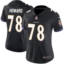 Women's Nike Baltimore Ravens #78 Austin Howard Black Alternate Vapor Untouchable Elite Player NFL Jersey