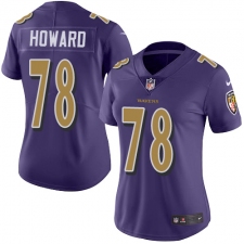 Women's Nike Baltimore Ravens #78 Austin Howard Limited Purple Rush Vapor Untouchable NFL Jersey