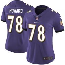 Women's Nike Baltimore Ravens #78 Austin Howard Purple Team Color Vapor Untouchable Elite Player NFL Jersey