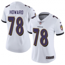 Women's Nike Baltimore Ravens #78 Austin Howard White Vapor Untouchable Limited Player NFL Jersey