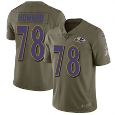 Youth Nike Baltimore Ravens #78 Austin Howard Limited Olive 2017 Salute to Service NFL Jersey