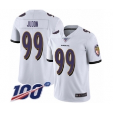 Men's Baltimore Ravens #99 Matt Judon White Vapor Untouchable Limited Player 100th Season Football Jersey
