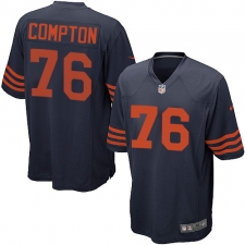 Men's Nike Chicago Bears #76 Tom Compton Game Navy Blue Alternate NFL Jersey