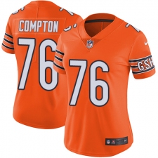 Women's Nike Chicago Bears #76 Tom Compton Limited Orange Rush Vapor Untouchable NFL Jersey