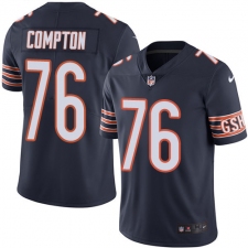 Youth Nike Chicago Bears #76 Tom Compton Navy Blue Team Color Vapor Untouchable Elite Player NFL Jersey