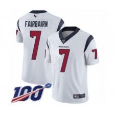 Men's Houston Texans #7 Ka'imi Fairbairn White Vapor Untouchable Limited Player 100th Season Football Jersey